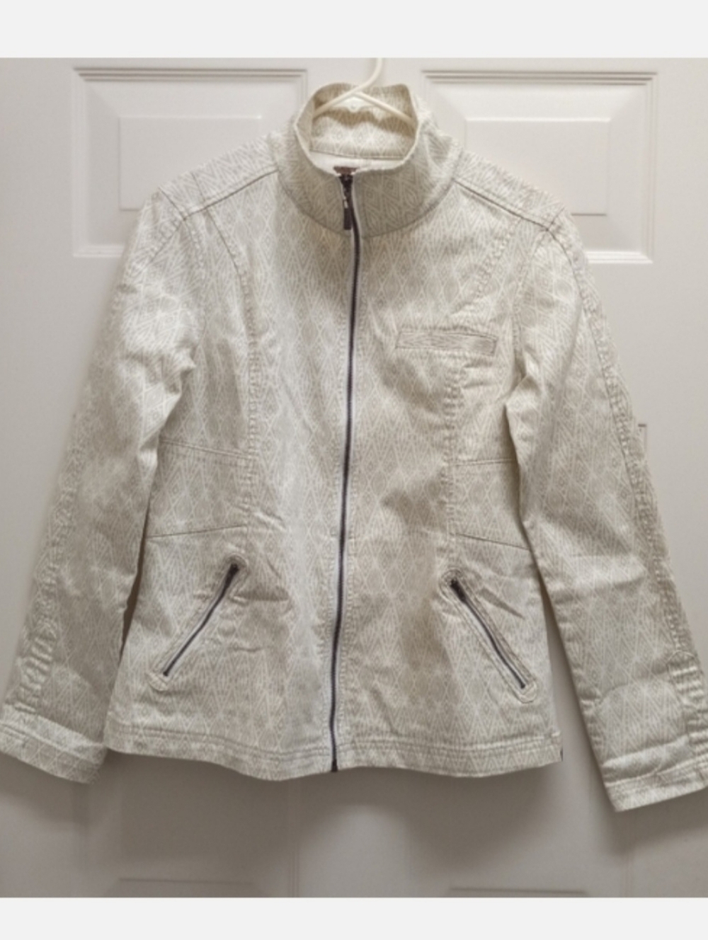 PrAna Kiana Denim Jacket Medium Organic Cotton Soft Stretch Outdoors Hiking